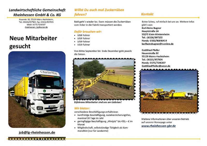 Flyer: Neue Mitarbeiter